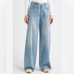 Madewell Superwide Leg Drawstring Jeans, sz 28